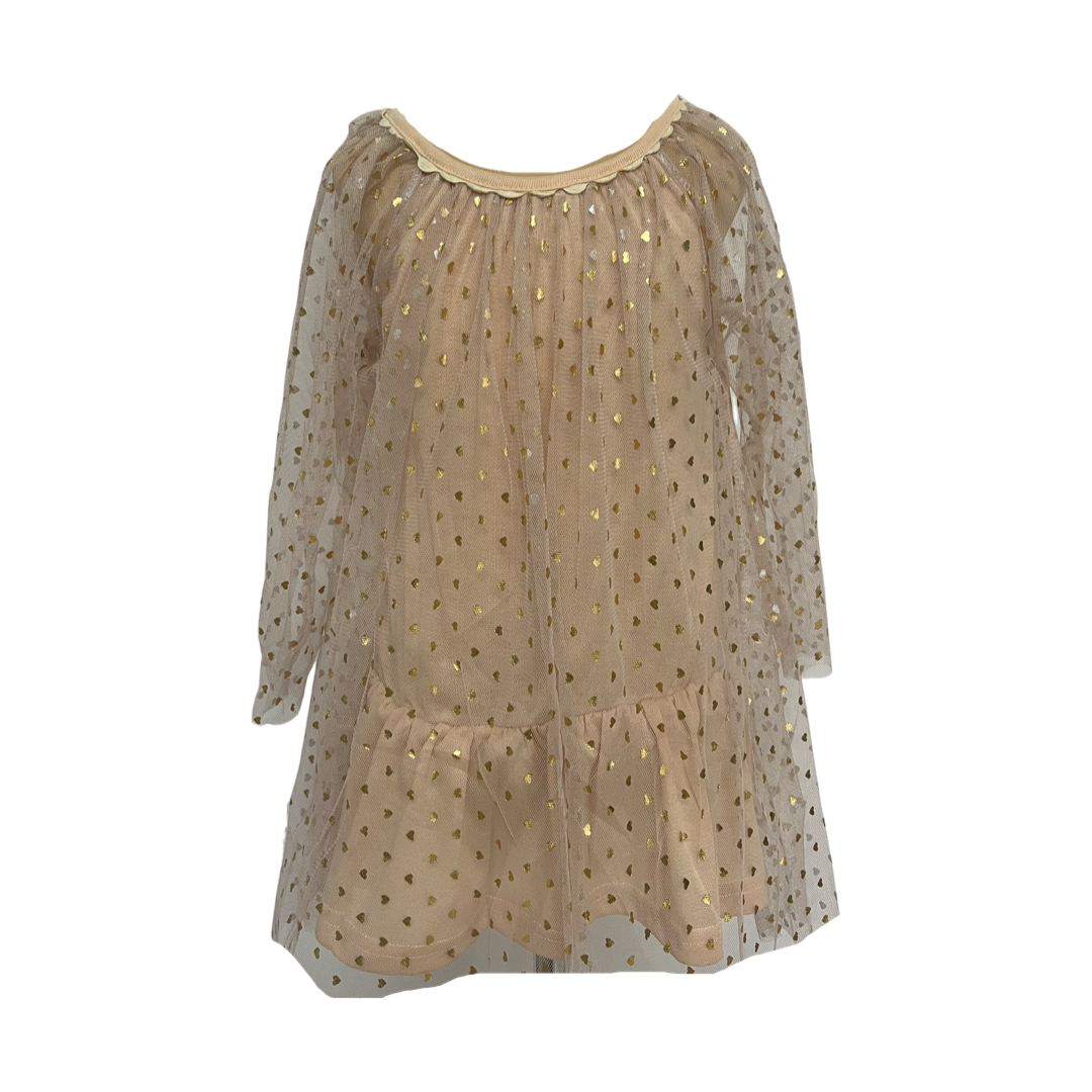 Vestido Corazones Dorados