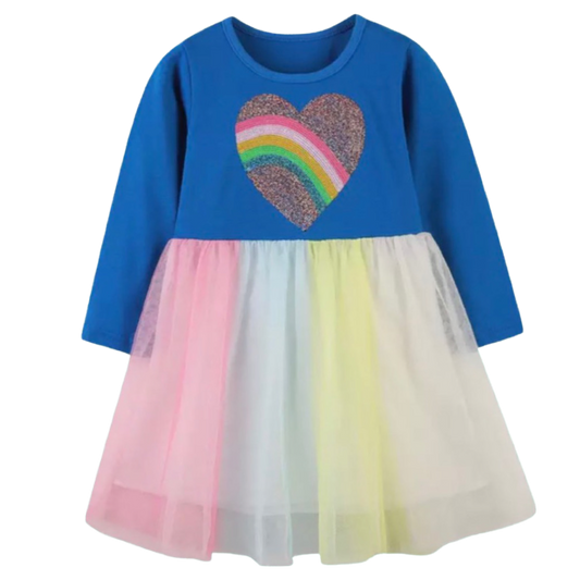 Vestido Corazon Rainbow Lentejuelas