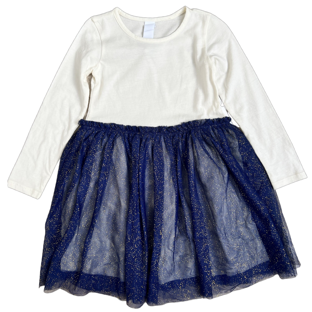 Vestido Ivory Tul Azul Marino