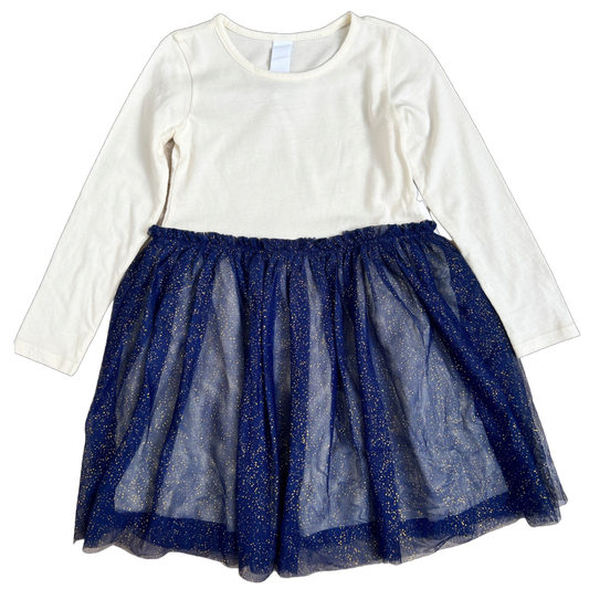 Vestido Ivory Tul Azul Marino