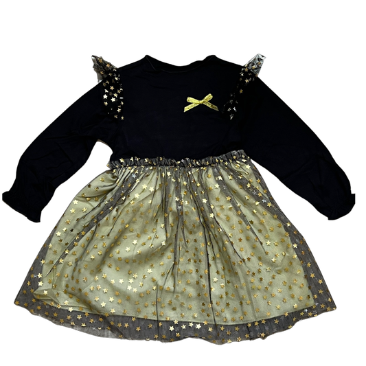 Vestido Tul Estrellas Doradas