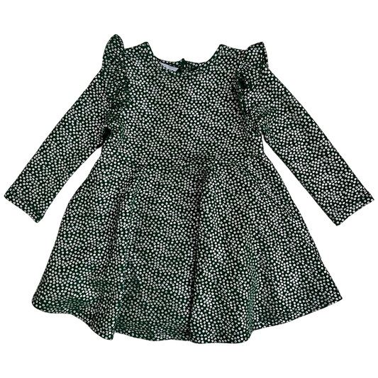 Vestido Verde con Plateado