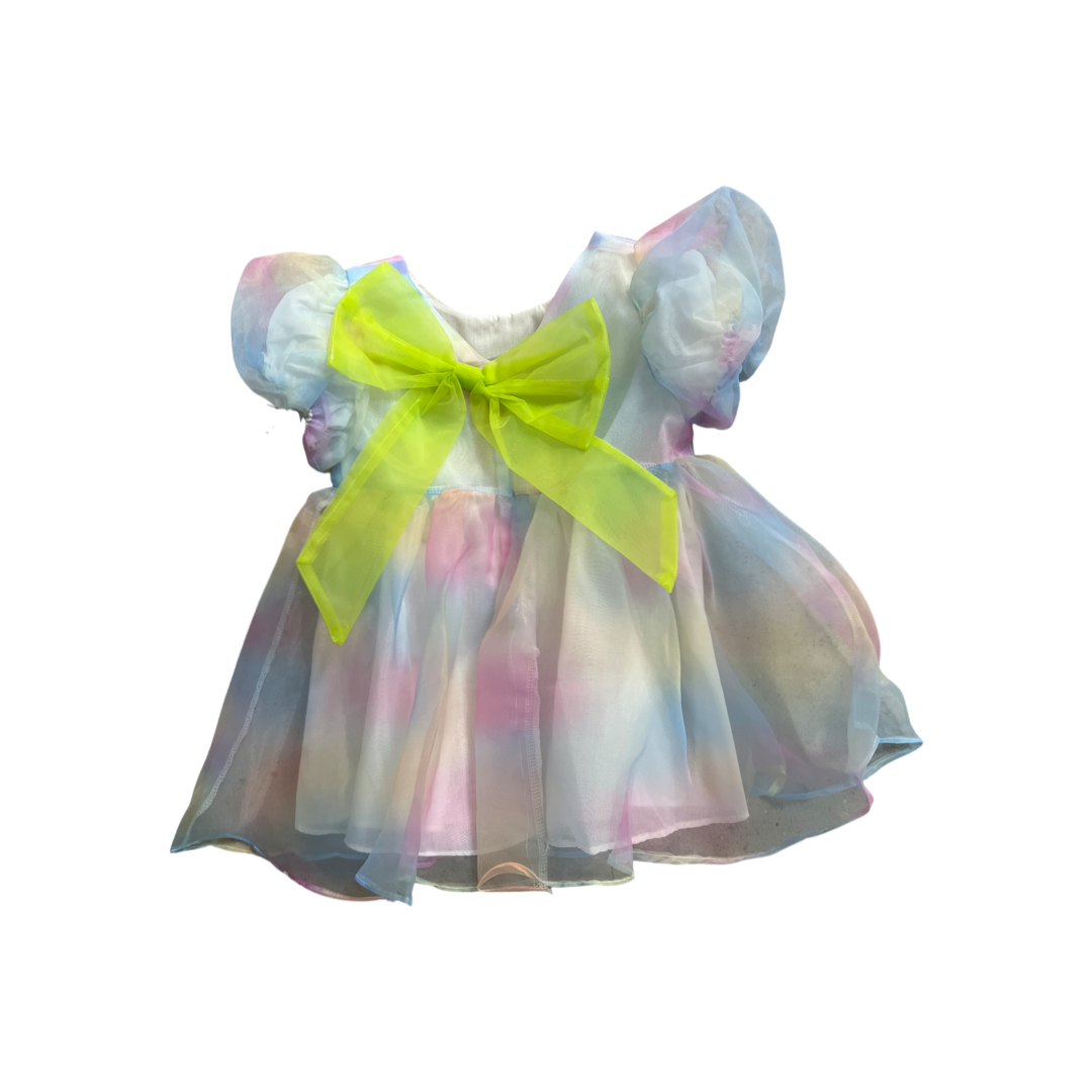 Vestido Tie Dye Con Moño
