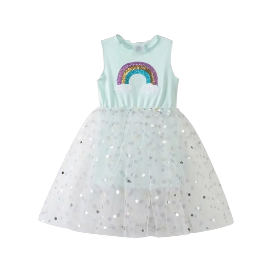 Vestido Rainbow Tul Polka Dots